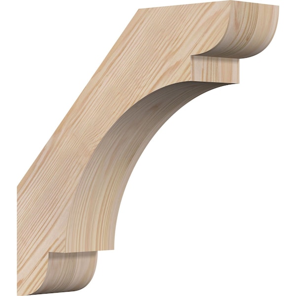 Ekena Millwork 3 1/2"W x 14"D x 14"H Olympic Smooth Knee Brace, Douglas Fir BRC04X14X14OLY00SDF - main